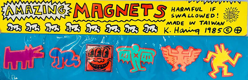 Keith Haring, ‘Original Keith Haring Pop Shop magnets (unopened set of 6)’, 1985, Ephemera or Merchandise, Soft Vinyl, Lot 180 Gallery