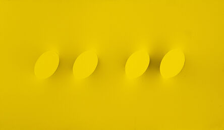 Turi Simeti, ‘4 ovali gialli’, 2014