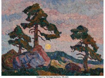 Birger Sandzén, ‘Sunset’, circa 1923
