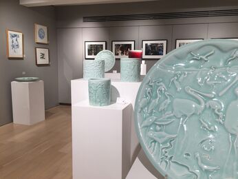 Roger Law Drawings and Ceramics, installation view