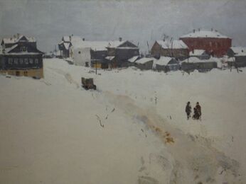 Boris Mikhaylovich Lavrenko, ‘Snow on brown houses’, Undated