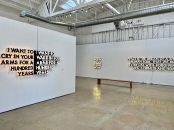 Robert Montgomery: The Future is an Invisible Playground, installation view
