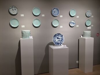 Roger Law Drawings and Ceramics, installation view