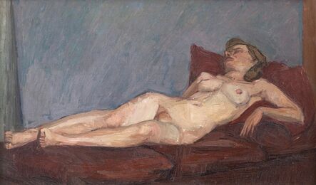 Euan Uglow, ‘Reclining Nude’, 1949-1950