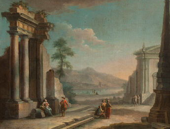 Giovanni Domenico Gambone, ‘Pair of Capricci’, 18th Century