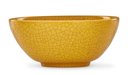 Glen Lukens, ‘Bowl, yellow crackle glaze, Los Angeles, CA’