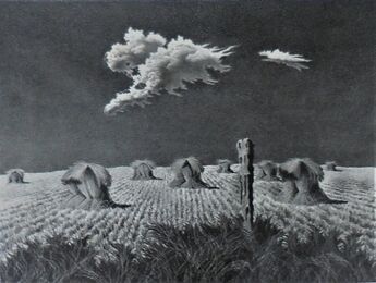 John Rogers Cox, ‘Wheat Shocks’, 1951
