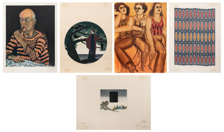 Alice Neel, ‘The American Portfolio (five of six prints, with original case)’