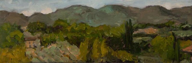 Ellen Piccolo, ‘Across the Valley, 4, Spoleto, Italy’, 2019, Painting, Oil on museum board, Prince Street Gallery
