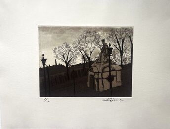 N. Kojima, ‘Statue and Trees’, Unknown