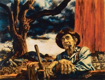 Albert Dorne, ‘Farmer Smoking his Pipe’, 1940-1949