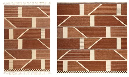 Marianne Richter, ‘Two "Korsvirke brun" rugs’, designed in 1972-the larger executed in 1976