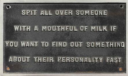 Jenny Holzer, ‘ Selection from the Survival Series (Spit all over someone...)’, 193-1985