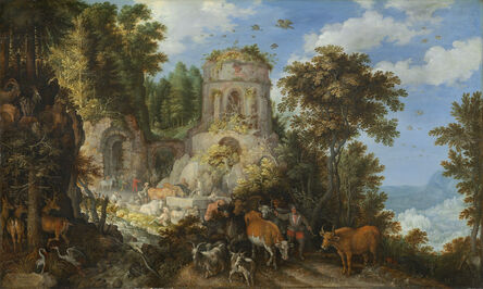 Roelandt Savery, ‘Landscape with the Flight into Egypt’, 1624