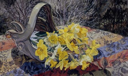 Janet Fish, ‘Daffodils/Dark Trees’, 2008