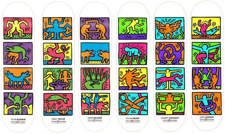 Keith Haring, ‘Retrospective (set of 6 skateboards)’, 2013