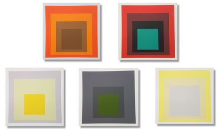 Josef Albers, ‘Homage to the Square - SET OF FIVE (framed)’, 1983