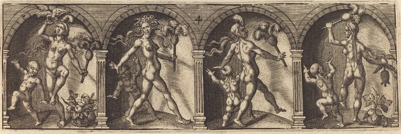 Master AD, ‘Les divers pourtraicts et figures IV’, ca. 1600, Print, Engraving, National Gallery of Art, Washington, D.C.