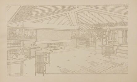Frank Lloyd Wright, ‘Dwelling for Mr. & Mrs. Coonley, Riverside, IL; Plate LVI from the Wasmuth Portfolio’, 1910