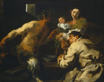 Johann Liss, ‘The Satyr and the Peasant’, possibly c. 1623/1626