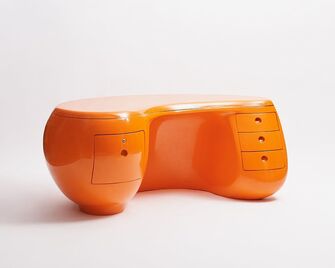 Maurice Calka for Maison Leleu, ‘Boomerang, Wraparound Desk’, 1970