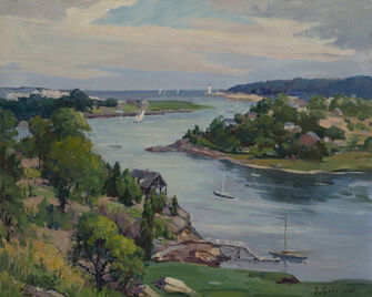 Jacob I. Greenleaf, ‘Squam River from Andrews Bridge’, 20th century