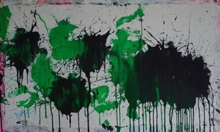 Ushio Shinohara 篠原 有司男, ‘Black & Green on White’, 2015