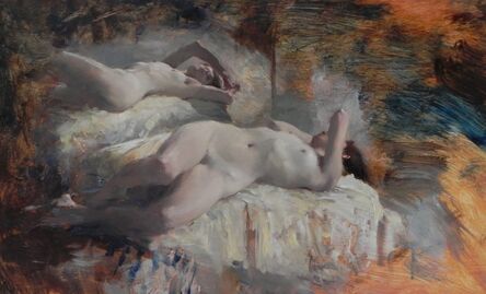 Michael Alford, ‘L'Heure Exquise - nude female painting’, 2020