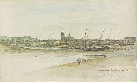 Antoine Vollon, ‘View of Dieppe Harbor’, 1873