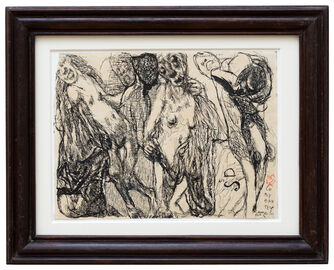 Louis Soutter, ‘r: Deux personnages / v: CORYBANTES ’, ca. 1930