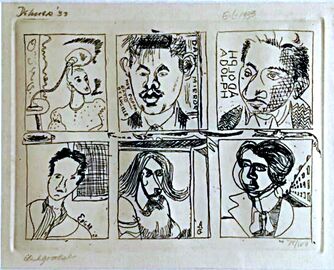 Adolph Gottlieb, ‘Collaborative Etching: David Smith, Dorothy Dehner, Adolph Gottlieb, Edgar Levy, Lucille Corcos and Esther Gottlieb’, 1933-1974