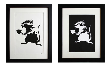 Banksy, ‘Rat Stencil (extra framed reverse stencil included)’, 2002