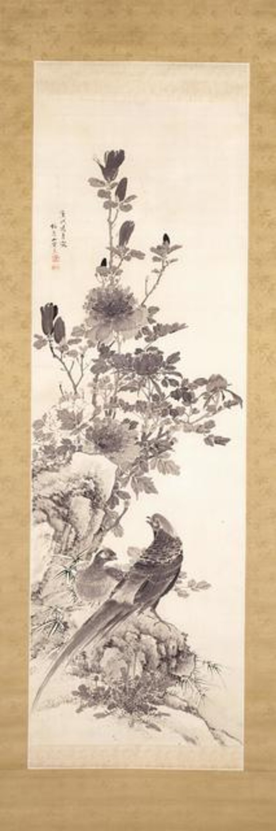 Peonies and Golden Pheasants
