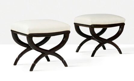 Louis Süe and André Mare, ‘Set of 2 stools’, circa 1926