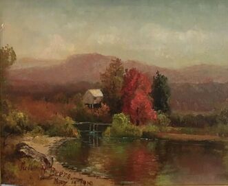 Julie Hart Beers, ‘Cabin in Autumn, Upper Hudson Valley, New York’, 1910