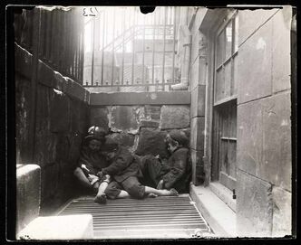 Jacob A. Riis, ‘Street Arabs in sleeping quarters’