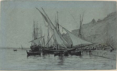 Adolphe Appian, ‘The Port of Monaco’, 1873