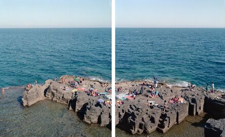 Massimo Vitali, ‘Santa Cesarea Diptych, (#4496-4497)’, 2011