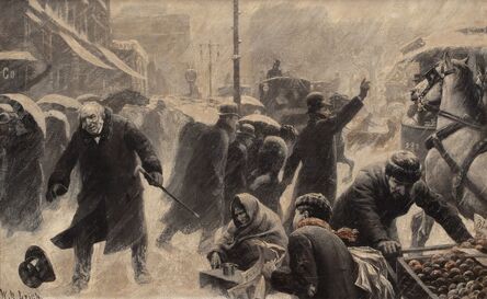 William Robinson Leigh, ‘New York Street Scene, Collier's Weekly Magazine Story’, 1898