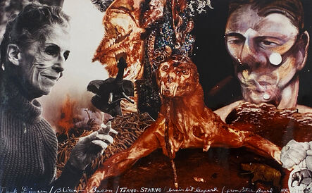 Peter Beard, ‘Isak Dinesen / Blixen - Bacon / TSAVO - STARVO / brain bit leopard’, 1990