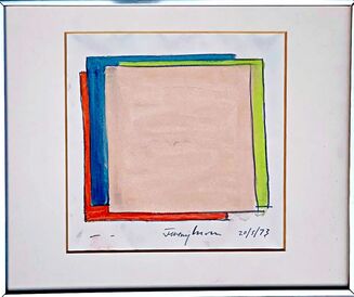 Jeremy Moon, ‘Drawing 73/13 (20/5/73) (with original Rowan Gallery label verso)’, 1973