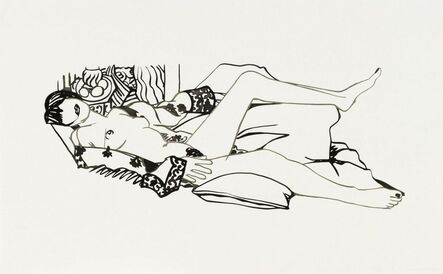 Tom Wesselmann, ‘MONICA NUDE WITH PURPLE ROBE’, 1990