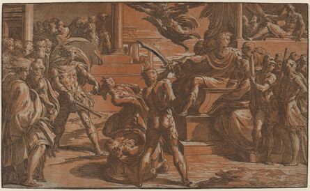 Antonio da Trento after Parmigianino, ‘The Martyrdom of Two Saints’, ca. 1530