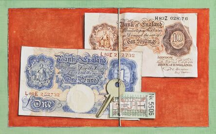 William Kurelek, ‘Still Life with Treasury Notes’, circa 1955