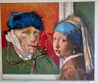 Russell Connor, ‘Girl with the earring, Self-portrait of Van Gogh’, 2013