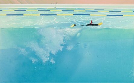 Yang-Tsung Fan, ‘Swimming pool series-floating in a swimming pool with sunshine reflection’, 2013
