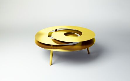 Janne Kyttanen, ‘Rollercoaster Medium Table (Gold Plated)’, 2014