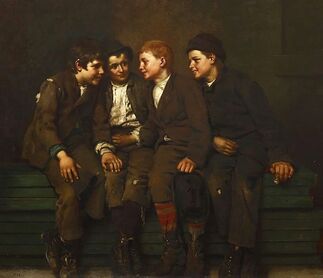 John George Brown, ‘The Confab’, 1882