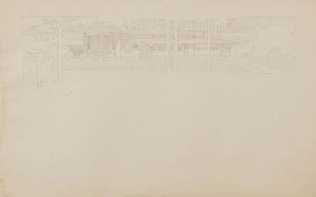 Frank Lloyd Wright, ‘Dwelling for William Guthrie, Sewanee, TN; Plate LXI from the Wasmuth Portfolio’, 1910