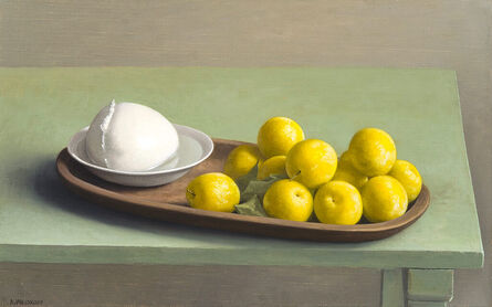 Amy Weiskopf, ‘Still Life with Mozzarella and Yellow Plums’, 2012